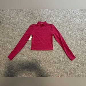 Aritzia Babaton new with tags long sleeve pink lace long sleeve turtle neck top